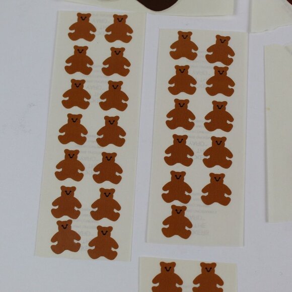 Vintage LOT 1980's Mrs Grossman's Stickers Teddy Bear Paw Print - Picture 4 of 13